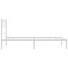 vidaXL Bedframe met hoofdbord metaal wit 107x203 cm