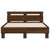 vidaXL Bedframe met hoofdeinde bewerkt hout bruineikenkleur 120x200 cm