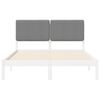 vidaXL Bedframe met Gevoerd Hoofdgedeelte Lichtgrijs 160 x 200 cm