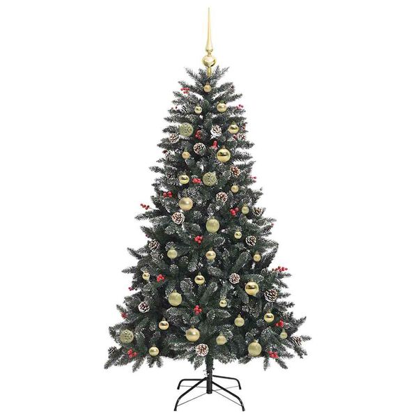 vidaXL Kunstkerstboom met 150 LED Groen 150 cm PVC en Plastic en Staal