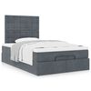 vidaXL Ottoman bed met matrassen 120x200cm fluweel donkergrijs
