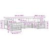 vidaXL Sofa-Sets 6 pcs Natuurlijk en Beige Massief Acaciahout