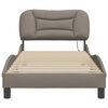 vidaXL Bedframe met LED zonder matras "Hvar" 80x200 cm stof taupe