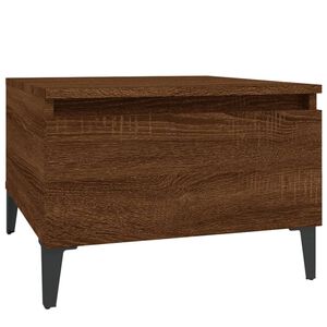 vidaXL Bijzettafel 50x46x35 cm bewerkt hout bruin eikenkleur