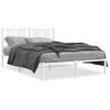 vidaXL Bedframe met hoofdbord metaal wit 120x190 cm