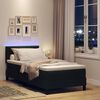 vidaXL Boxspring bed met matras met LED Zwart 90 x 190 cm Stof