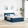 vidaXL Ottoman bed met matras 140x200cm fluweel donkerblauw