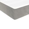 vidaXL Boxspring met matras fluweel lichtgrijs 200x200 cm