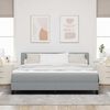 vidaXL Boxspringbed met matras Lichtgrijs 180 x 200 cm Stof