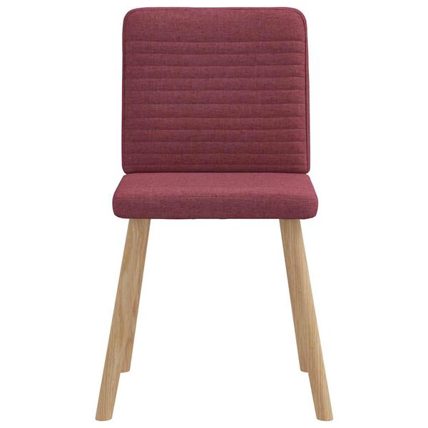 vidaXL Eetkamerstoelen 6 st stof wijnrood