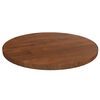 vidaXL Tafelblad rond &Oslash;30x1,5 cm bewerkt massief eikenhout donkerbruin