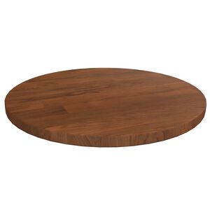 vidaXL Tafelblad rond &Oslash;30x1,5 cm bewerkt massief eikenhout donkerbruin