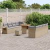 vidaXL Tuin Sofa Set 11 pcs Beige en Licht Grijs poly rattan