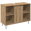 vidaXL Badkamermeubelset met plank 3 pcs Artisan Eiken Bewerkt hout