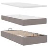 vidaXL Ottoman bed met matras 90x190cm stof taupe