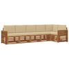 vidaXL Buiten bankenset 6 st Natuurlijk en Beige Polyester