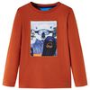 Kindershirt met lange mouwen 140 lichtroestkleurig