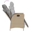 vidaXL 9-delige Tuinset met kussens poly rattan gemengd beige