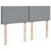 vidaXL Boxspring met matras stof lichtgrijs 160x200 cm