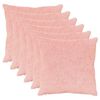 vidaXL Kussensloop 6 st HEERLEN Roze 60 x 60 cm Nep Konijnenbont