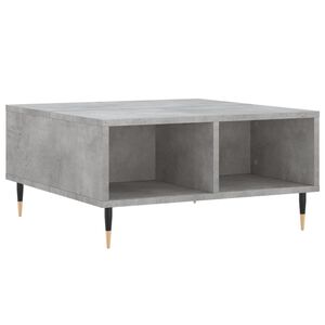 vidaXL Salontafel 60x60x30 cm bewerkt hout betongrijs