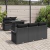 vidaXL Tuin Sofa Set met kussen met opslag 6 pcs Zwart Poly Rattan