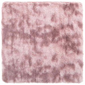 vidaXL Hoogpolig vloerkleed NAVARRA 120x120 cm polyester stoffig roze