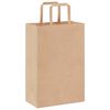 vidaXL Papieren zakken 50 st met hengsels 21x11x31 cm bruin