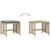 vidaXL Tuinkrukken 4 st kussens 41x41x36 cm poly rattan gemengd beige
