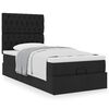 vidaXL Ottoman bed met matras 90x190cm stof zwart