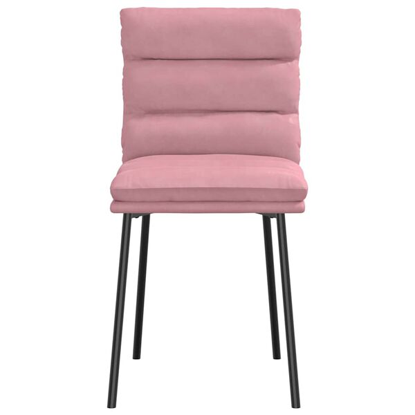 vidaXL Eetkamerstoelen 4 st fluweel roze