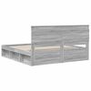 vidaXL Bedframe Grijs Sonoma 180 x 200 cm Massief grenenhout