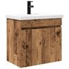 vidaXL Badkamer wastafel met wasbak Oud hout 61 x 39 x 58 cm
