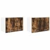 vidaXL Hangkast 2 st Gerookte Eik en Wit Bewerkt hout