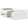 vidaXL Slaapbank zonder matras 90x200 cm massief grenenhout wit