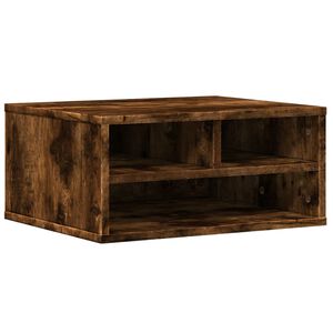 vidaXL Printerkastje 49x40x22,5 cm bewerkt hout gerookt eikenkleurig