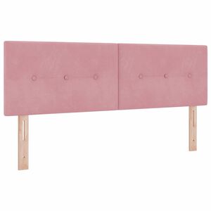 vidaXL Hoofdbord met hoofdeinde Roze 144 cm Nep Leer