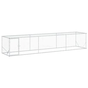 vidaXL Kippenren zilver 500 x 100 x 100 cm Gegalvaniseerd staal