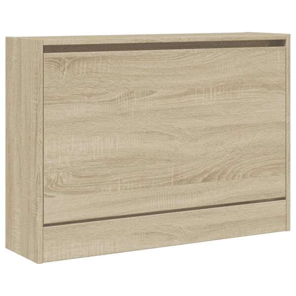 vidaXL Schoenenkast 80x21x57 cm bewerkt hout sonoma eikenkleurig