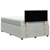 vidaXL Boxspring met matras fluweel lichtgrijs 120x200 cm