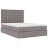 vidaXL Opslag bed met matras met matras Taupe 140 x 190 cm Polyester