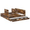 vidaXL Opbergbedframe met lade Gerookt eiken 200 cm Bewerkt hout