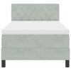 vidaXL Boxspringbed met matras Lichtgrijs 100 x 200 cm Fluweel