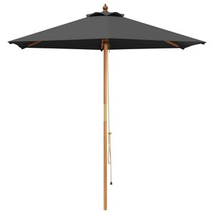 vidaXL Tuinparasol &Oslash; 210 x 237 cm massief eucalyptushout Antraciet