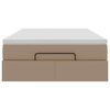 vidaXL Ottoman bed met matras 120x190 cm kunstleer cappuccinokleurig