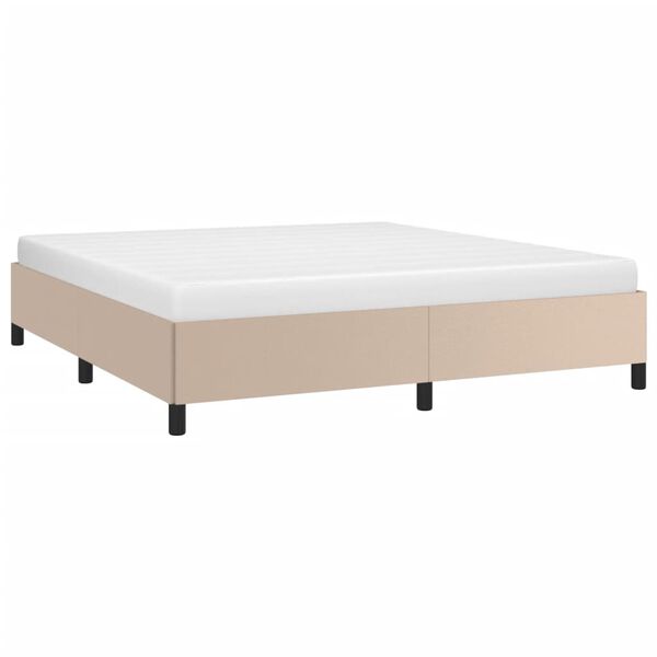 vidaXL Bedframe kunstleer cappuccinokleurig 180x200 cm