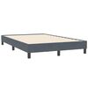 vidaXL Boxspring met matras fluweel donkergrijs 120x210 cm