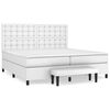 vidaXL Boxspring met matras kunstleer wit 200x200 cm