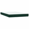vidaXL Boxspring met matras fluweel donkergroen 160x220 cm