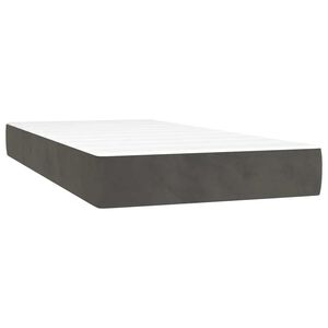 vidaXL Pocketveringmatras voor kinderen medium 80x160 cm fluweel donkergrijs